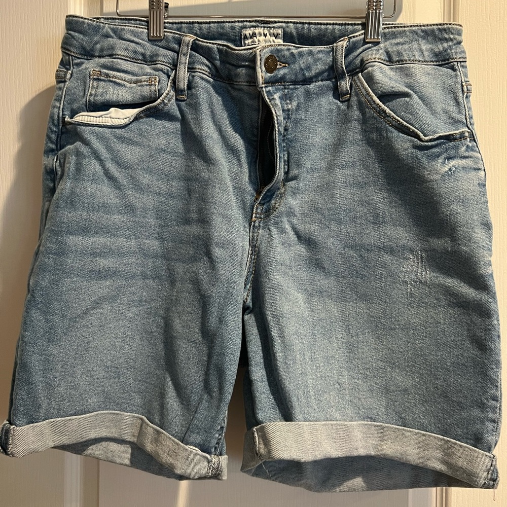 Plus Size Denim Shorts